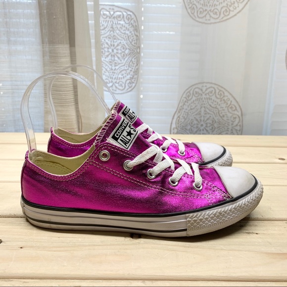 Converse Other - Converse metallic shoes Girls 6Y